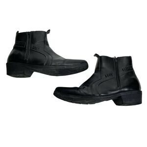 pavers double zip leather ankle boots size 46